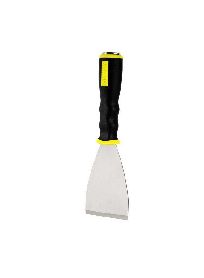 Allway Soft Grip Flat Head Heavy Duty Scraper with Hammer End Black and Silver 3 Inch FS3 - Image 1